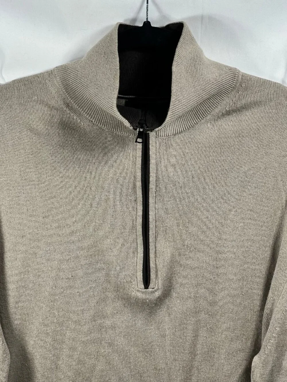 Banana Republic Sweater Mens 1/4 Zip Pullover Silk Cashmere Large Long Sleeve
